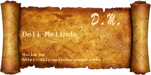 Deli Melinda névjegykártya